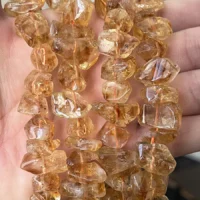 Citrin Lose Perlen 11-18 mm - naturlicher Edelstein kaufen | Moss Crystal Grosshandel Europa