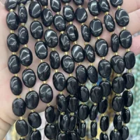 Schwarzer Turmalin Cabochon Eiförmig 10x14mm für Schmuckherstellung