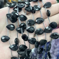 Schwarzer Turmalin Cabochon kaufen - natuerlich & unbehandelt | Moss Crystal