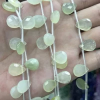 Serpentin Tropfen Facettiert 10-13mm – Natürlicher Edelstein | Moss Crystal