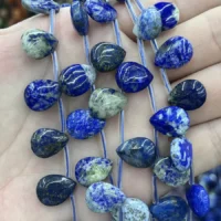 Lapislazuli Cabochon 10mm kaufen - natuerlich & unbehandelt | Moss Crystal