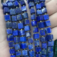 Lapislazuli Cabochon quadratisch 8-9mm kaufen – natürlich & unbehandelt | Moss Crystal