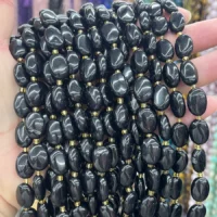 Schwarzer Turmalin Cabochon kaufen - natuerlich & unbehandelt | Moss Crystal