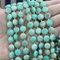 Amazonit Cabochon 10mm kaufen - natuerlich & unbehandelt | Moss Crystal