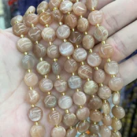 Sonnenstein Cabochon 10 mm - naturlicher Edelstein kaufen | Moss Crystal Grosshandel Europa