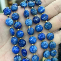 Lapislazuli Cabochon 10mm kaufen - natuerlich & unbehandelt | Moss Crystal
