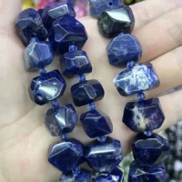 Blaustreifen-Achat Perlen kaufen – natürlich & unbehandelt | Moss Crystal