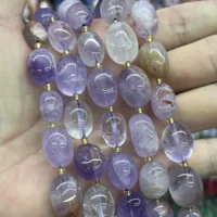 Amethyst Phantom Perlen kaufen – natürlich & unbehandelt | Moss Crystal