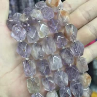 Amethyst Phantom Perlen kaufen – natürlich & unbehandelt | Moss Crystal