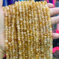 Citrin Radperlen Facettiert 4-6mm - MossCrystal