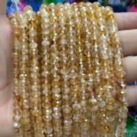 Bergkristall Radperlen Facettiert 8-12mm - MossCrystal