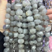 Rauchquarz Radperlen Facettiert 8-12mm - MossCrystal